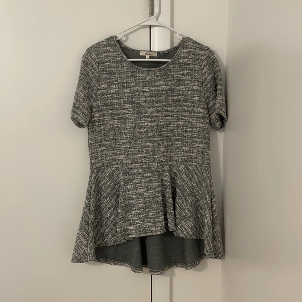 Green Knit High Low Shirt